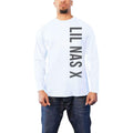White - Front - Lil Nas X Unisex Adult Vertical Text Long-Sleeved T-Shirt