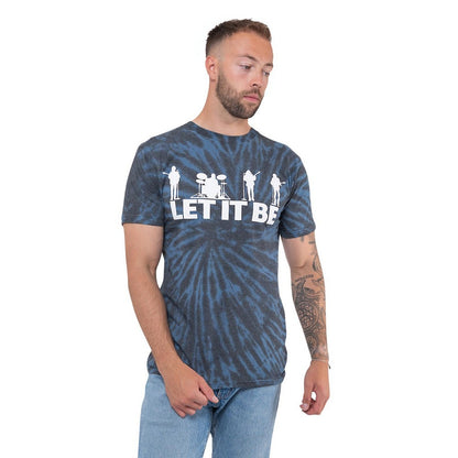 Black - Lifestyle - The Beatles Unisex Adult Let It Be Silhouette Tie Dye T-Shirt