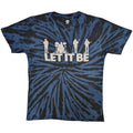 Black - Front - The Beatles Unisex Adult Let It Be Silhouette Tie Dye T-Shirt