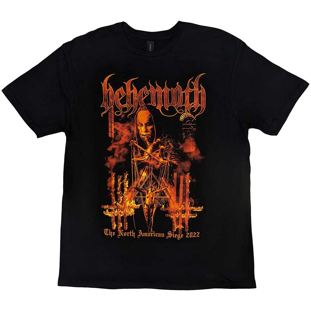 Black - Front - Behemoth Unisex Adult North American Tour 22 Puppet Master Back Print T-Shirt