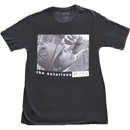 Black - Front - Biggie Smalls Unisex Adult Lay Down Cotton T-Shirt