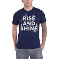 Navy Blue - Front - BT21 Unisex Adult Rise And Shine Cotton T-Shirt