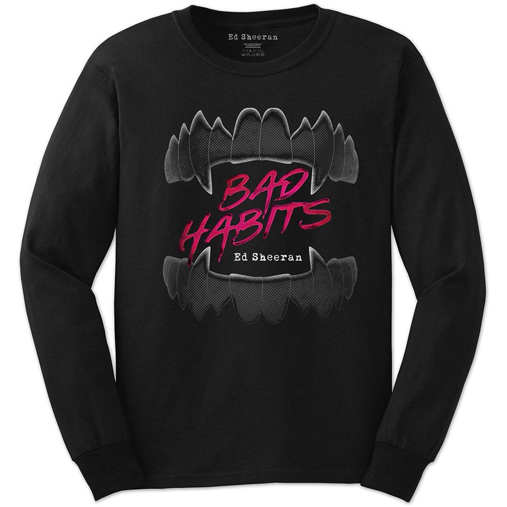 Black - Front - Ed Sheeran Unisex Adult Bad Habits T-Shirt