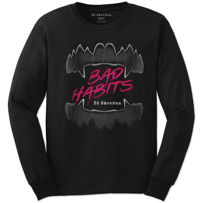 Black - Front - Ed Sheeran Unisex Adult Bad Habits T-Shirt