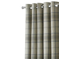 Natural - Pack Shot - Riva Home Aviemore Checked Pattern Ringtop Curtains