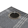Grey - Lifestyle - Riva Home Aviemore Checked Pattern Ringtop Curtains
