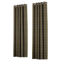 Thistle - Front - Riva Home Aviemore Checked Pattern Ringtop Curtains