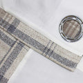Natural - Back - Riva Home Aviemore Checked Pattern Ringtop Curtains