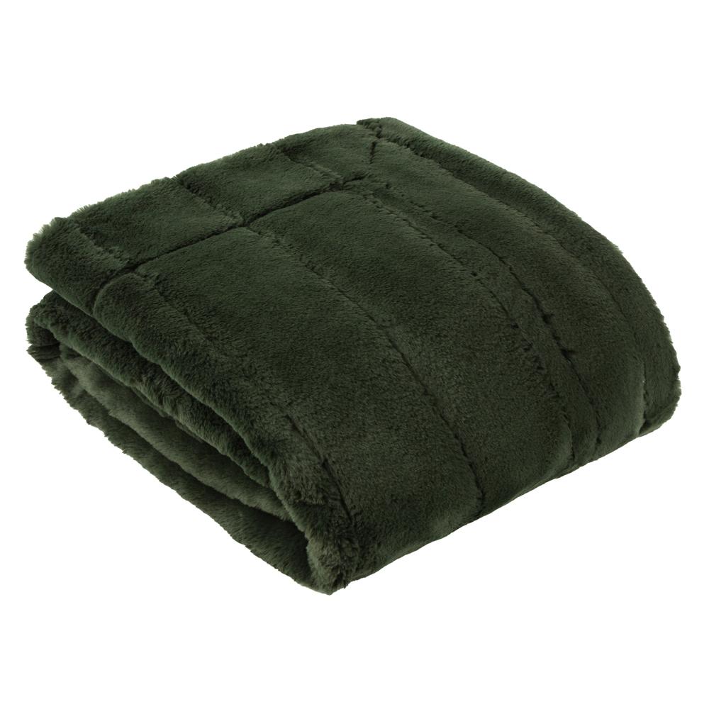 Pine - Front - Riva Home Empress Faux Fur Throw