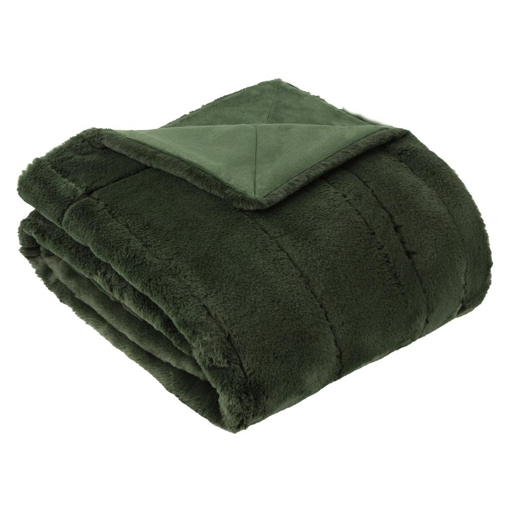 Pine - Side - Riva Home Empress Faux Fur Throw