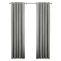 Grey - Front - Riva Home Atlantic Eyelet Ringtop Curtains