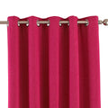Pink - Front - Riva Home Eclipse Blackout Eyelet Curtains