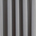 Silver - Back - Riva Home Eclipse Blackout Eyelet Curtains