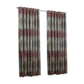 Red - Front - Riva Home Oakdale Tree Design Eyelet Curtains