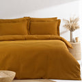 Antique Mustard - Front - Jansons Waffle Duvet Set