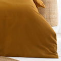 Antique Mustard - Side - Jansons Waffle Duvet Set