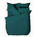 Teal - Back - Jansons Waffle Duvet Set