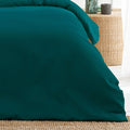 Teal - Side - Jansons Waffle Duvet Set