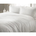 White - Front - Jansons Waffle Duvet Set