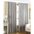 Silver - Front - Riva Home Amari Ringtop Curtains