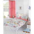 Multicolour - Front - Riva Paoletti Childrens-Kids Vintage Circus Ringtop Eyelet Curtains