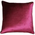 Cranberry - Front - Riva Paoletti Luxe Velvet Cushion Cover
