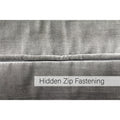Silver - Back - Riva Paoletti Luxe Velvet Cushion Cover