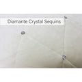 Cream - Back - Riva Paoletti New Diamante Bedspread Set