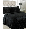 Black - Front - Riva Paoletti New Diamante Bedspread Set