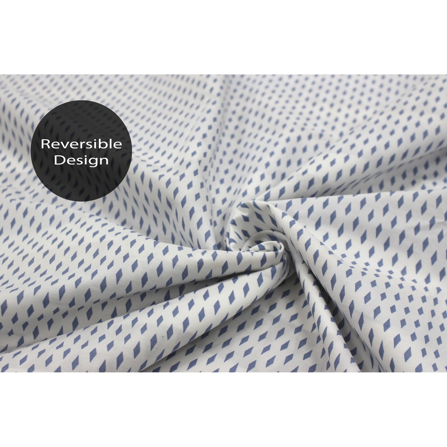Indigo - Back - Linen House Northbrook Duvet Cover Set