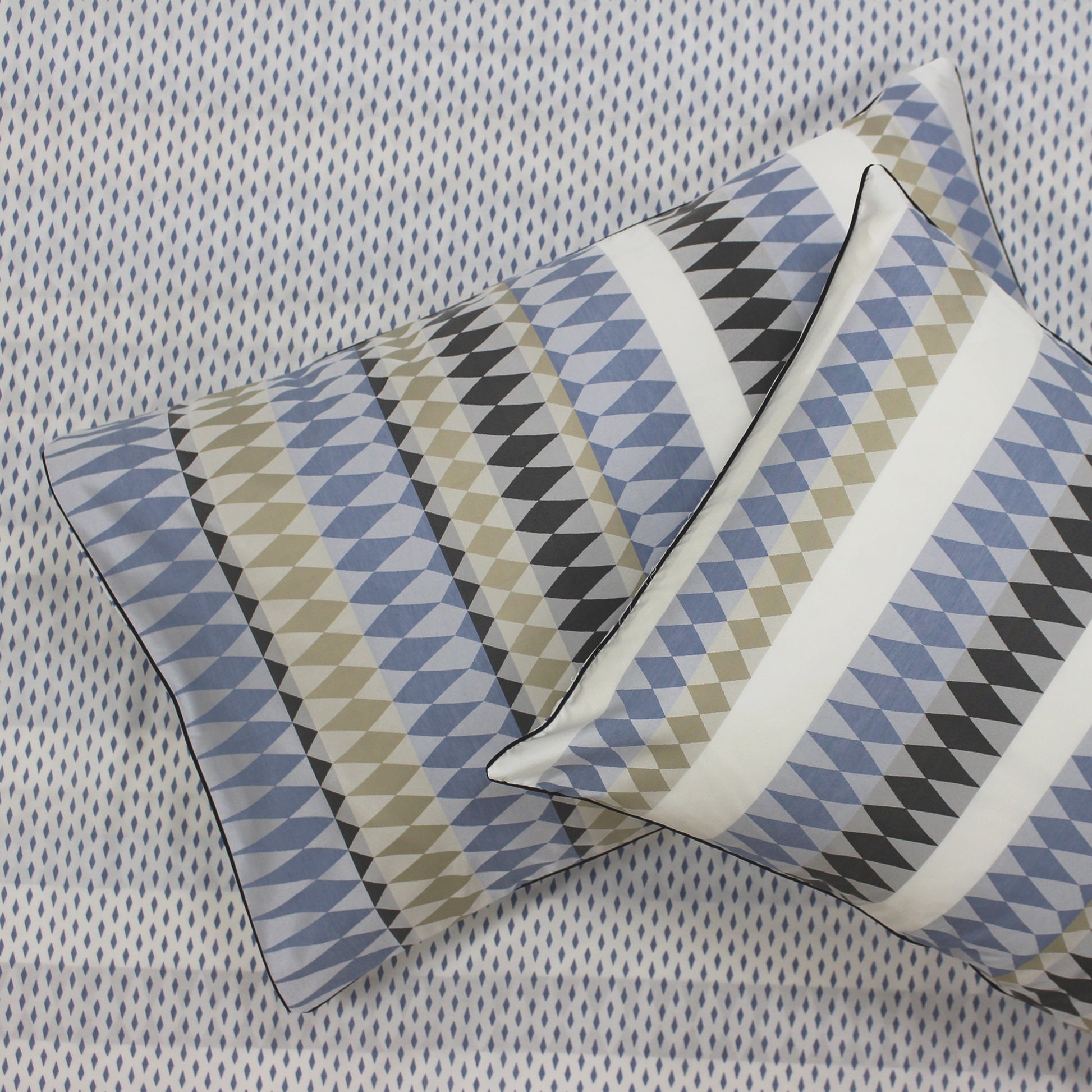 Indigo - Front - Linen House Northbrook Pillowcase Pair