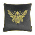 Charcoal Grey - Front - Riva Home Cerana Bee Design Cushion Cover