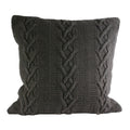 Charcoal - Front - Riva Home Aran Cushion Cover
