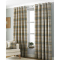 Ochre Yellow - Front - Riva Paoletti Aviemore Ringtop Eyelet Curtains
