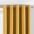 Ochre Yellow - Back - Riva Paoletti Eclipse Ringtop Eyelet Curtains
