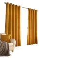 Ochre - Front - Furn Ellis Ringtop Eyelet Curtains