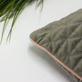 Charcoal Grey-Blush Pink - Lifestyle - Riva Home Quartz Cushion Cover with Geometric Diamond Design