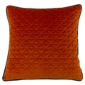 Jaffa Orange-Teal - Front - Riva Home Quartz Cushion Cover with Geometric Diamond Design
