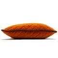 Jaffa Orange-Teal - Side - Riva Home Quartz Cushion Cover with Geometric Diamond Design