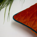 Jaffa Orange-Teal - Lifestyle - Riva Home Quartz Cushion Cover with Geometric Diamond Design