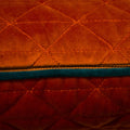 Jaffa Orange-Teal - Close up - Riva Home Quartz Cushion Cover with Geometric Diamond Design