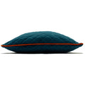 Teal-Jaffa Orange - Side - Riva Home Quartz Cushion Cover with Geometric Diamond Design