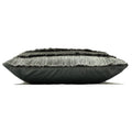 Silver - Side - Furn Flicker Tiered Fringe Cushion Cover