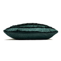 Teal - Side - Furn Flicker Tiered Fringe Cushion Cover