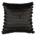 Graphite - Front - Furn Flicker Tiered Fringe Cushion Cover