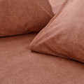 Pecan - Side - The Linen Yard Claybourne Duvet Cover Set