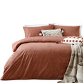 Pecan - Front - The Linen Yard Claybourne Duvet Cover Set