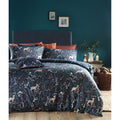 Midnight Blue - Front - Furn Richmond Duvet Cover Set With Woodland And Botanical Design