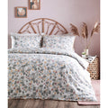 Grey-Blush Pink-Ochre - Front - Furn Terrazo Duvet Cover Set With Marble Stone Print Design