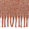 Rust - Back - Furn Weaver Throw with Herringbone Design